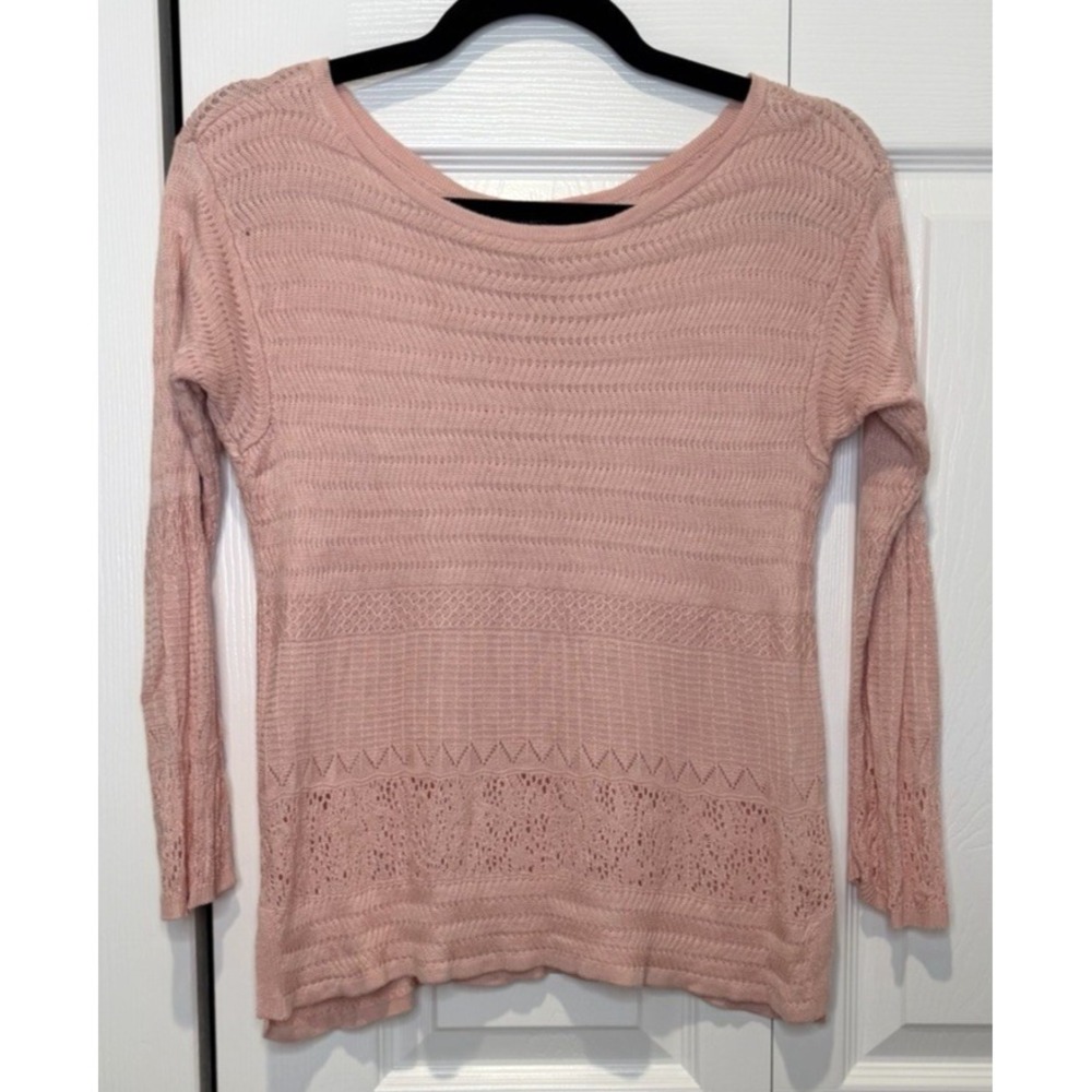 Womens Dainty Crochet Sweater Size S Coquette‎ Parisian Capsule Feminine Soft